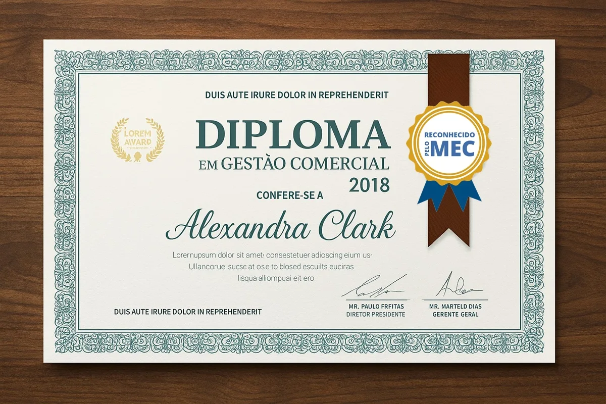 Comprar diploma de Gestão Comercial